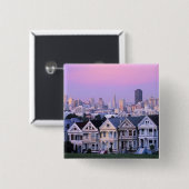 San Francisco, Californië. Uitzicht van het Victor Vierkante Button 5,1 Cm (Voorkant /achterkant)