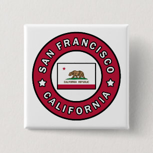 San Francisco Californië Vierkante Button 5,1 Cm