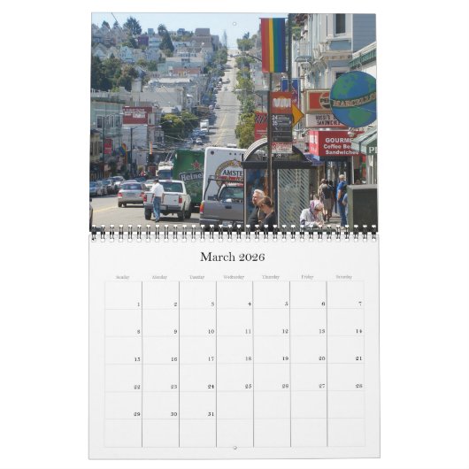 San Francisco - Californië - VS Kalender (Mar 2026)