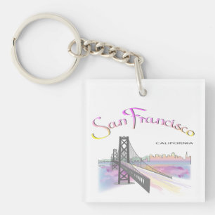 San Francisco, Californische regenboogkleuren Sleutelhanger