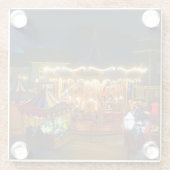 San Francisco Carousel Pier 39 #2 Glass Onderzette Glazen Onderzetter (Achterkant)