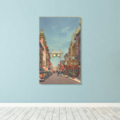 San Francisco, CAS-treetscène uit Chinatown Canvas Afdruk (Insitu (Houten vloer))