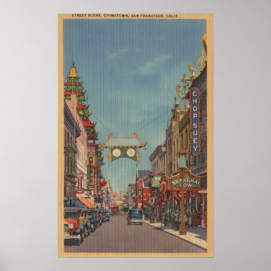 San Francisco, CAS-treetscène uit Chinatown Poster (Voorkant)