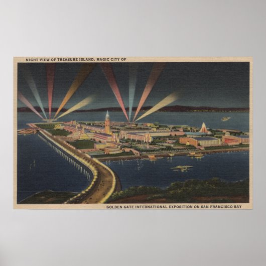 San Francisco, CATreasure Island bij Intl Expo Poster (Voorkant)