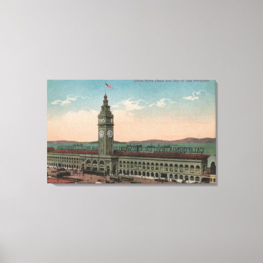 San Francisco, CAUnion Ferry Terminal Building Canvas Afdruk (Voorkant)