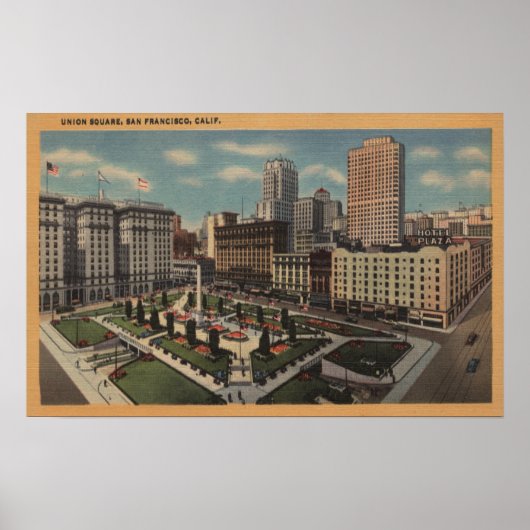 San Francisco, CAUnion Square Uitzicht Poster (Voorkant)
