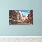 San Francisco, CAView of Chinatown Main Street Canvas Afdruk (Insitu (Houten vloer))