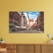 San Francisco, CAView of Chinatown Main Street Canvas Afdruk (Insitu (Woonkamer))