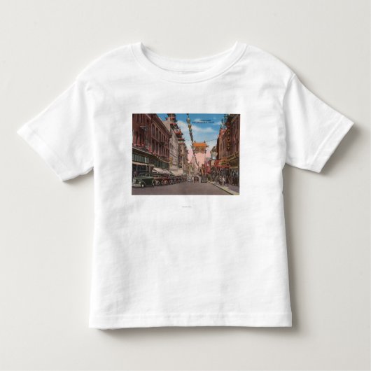 San Francisco, CAView of Chinatown Main Street Kinder Shirts (Voorkant)