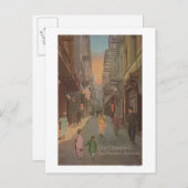 San Francisco, CAView of Old Chinatown Street Briefkaart (Voorkant / Achterkant)