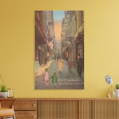 San Francisco, CAView of Old Chinatown Street Canvas Afdruk (Insitu (Woonkamer))