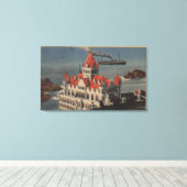 San Francisco, CAView of Old Cliff House Canvas Afdruk (Insitu (Houten vloer))