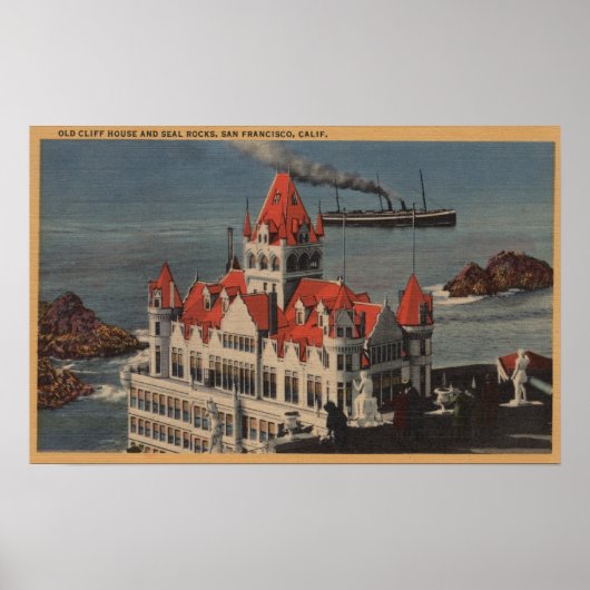 San Francisco, CAView of Old Cliff House Poster (Voorkant)