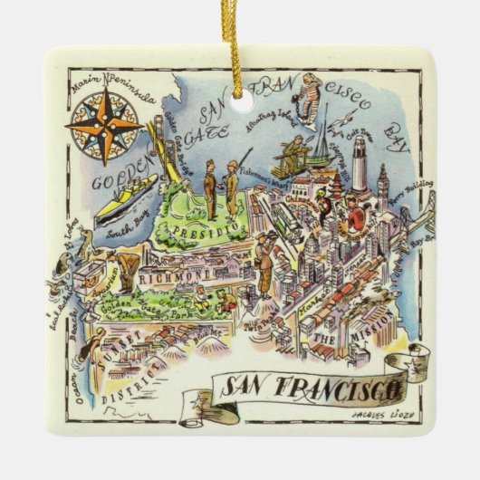 San Francisco Ceramic Ornament (Voorkant)