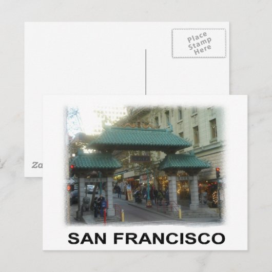 San Francisco China Town Briefkaart (Voorkant / Achterkant)
