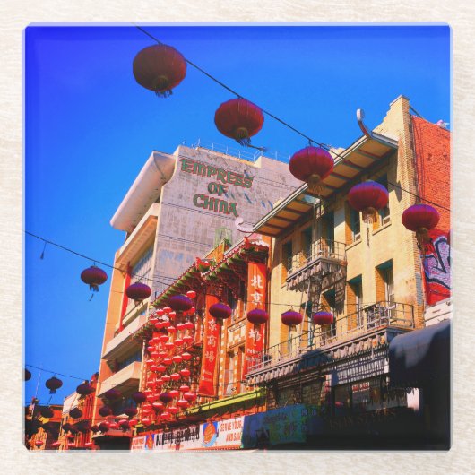 San Francisco Chinatown #4 Glass Onderzetter (Voorkant)
