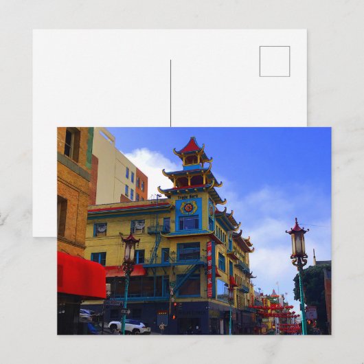 San Francisco Chinatown #8 Briefkaart (Voorkant / Achterkant)