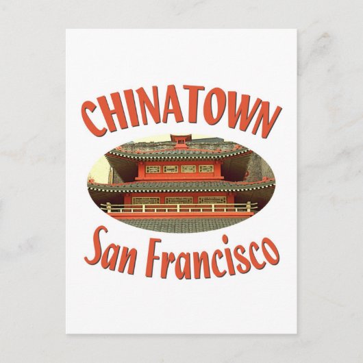 San Francisco Chinatown Briefkaart (Voorkant)