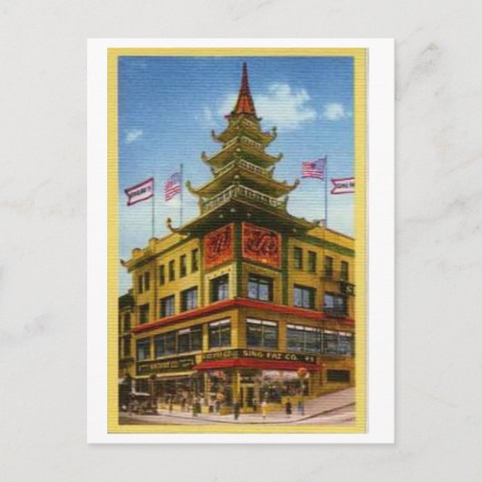 San Francisco Chinatown Briefkaart (Voorkant)