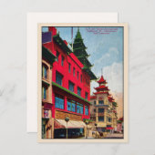  San Francisco Chinatown Briefkaart (Voorkant / Achterkant)