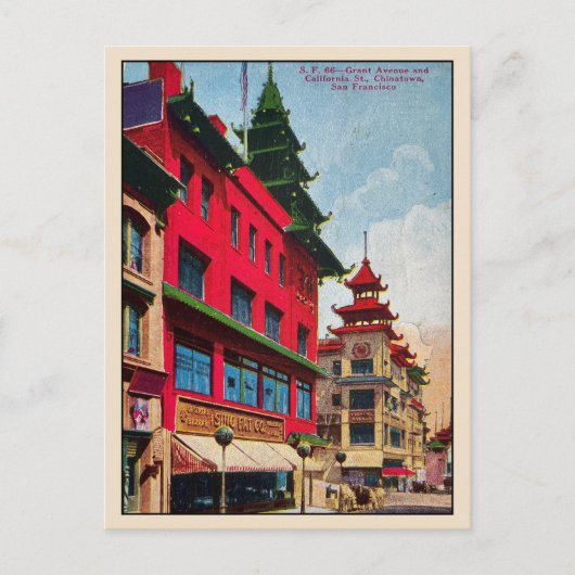  San Francisco Chinatown Briefkaart (Voorkant)