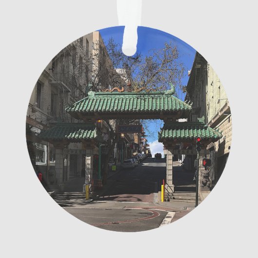 San Francisco Chinatown Gate #3 Ornament (achterkant)