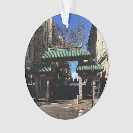 San Francisco Chinatown Gate #3 Ornament (voorkant)