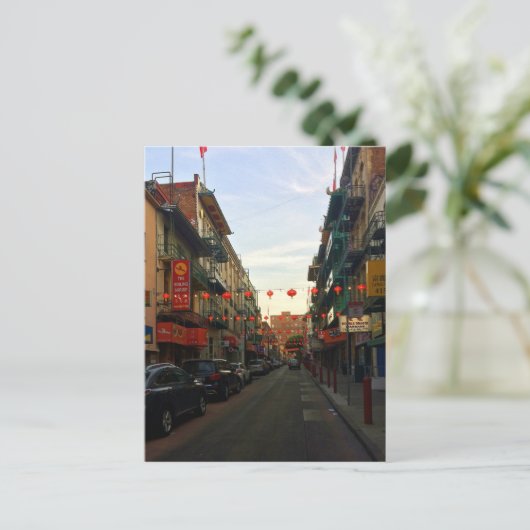San Francisco Chinatown Lantern #2 Briefkaart (Staand voorkant)