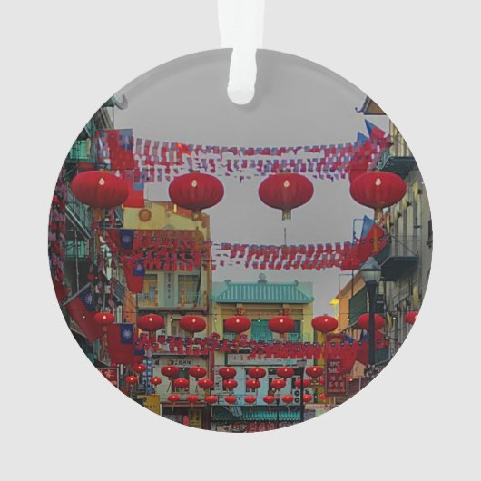 San Francisco Chinatown Lantern #4 Ornament (achterkant)