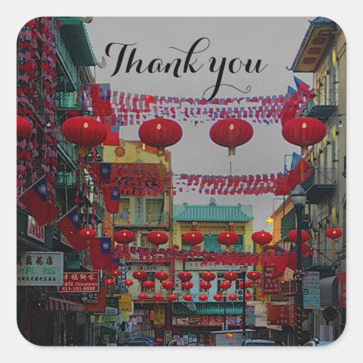San Francisco Chinatown Lantern #4 Sticker (Voorkant)