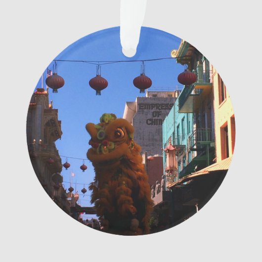 San Francisco Chinatown Lion Dance Ornament (voorkant)