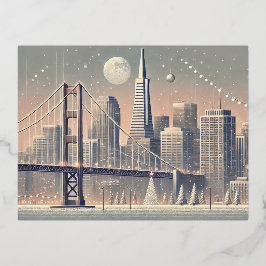 San Francisco Christmas Kaart | Golden Gate Bridge