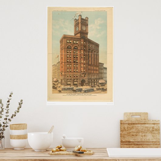 San Francisco Chronicle's New Building (1476A) Poster (Keuken)