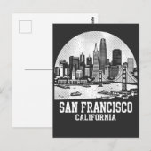 San Francisco City California Briefkaart (Voorkant / Achterkant)