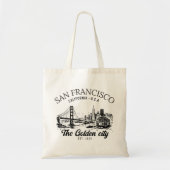 San Francisco City Golden Gate Landscape Tote Bag (Voorkant)
