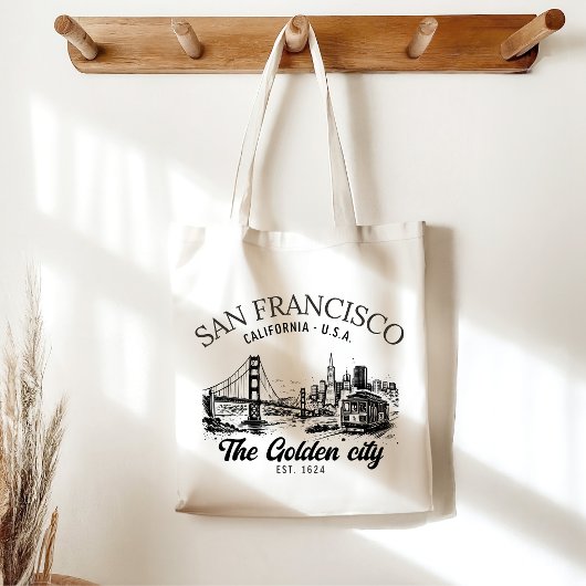 San Francisco City Golden Gate Landscape Tote Bag
