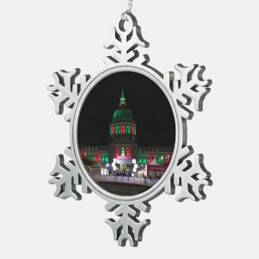 San Francisco City Hall #4 Snowflake Ornament (Rechts)