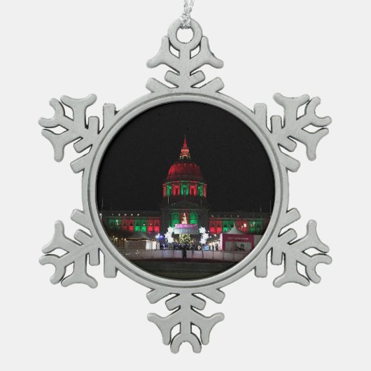San Francisco City Hall #5 Snowflake Ornament (Voorkant)