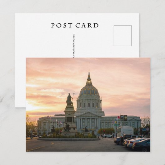 San Francisco City Hall Briefkaart (Voorkant / Achterkant)