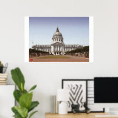 San Francisco City Hall Digital-Waterverf Poster (Thuiskantoor)