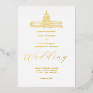 San Francisco City Hall Folie Uitnodiging