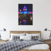 San Francisco City Hall in regenbooglicht Canvas Afdruk (Insitu (Slaapkamer))