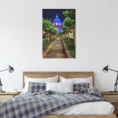 San Francisco City Hall in rood, wit en blauw Canvas Afdruk (Insitu (Slaapkamer))