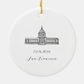 San Francisco City Hall Keramisch Ornament (Achterkant)