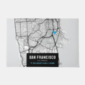 San Francisco City Map + Mark Your Location Deurmat (Voorkant)