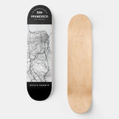 San Francisco City Map Persoonlijk Skateboard (Voorkant)
