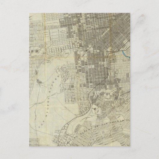 San Francisco City Map van Bancroft Briefkaart (Voorkant)