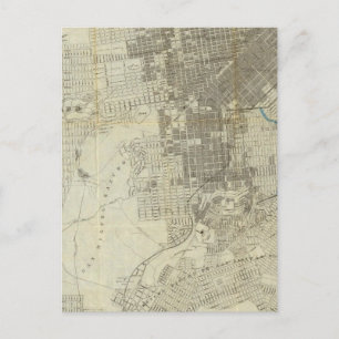 San Francisco City Map van Bancroft Briefkaart