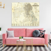 San Francisco City Map van Bancroft Canvas Afdruk (Insitu (Woonkamer))