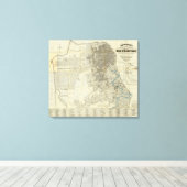 San Francisco City Map van Bancroft Canvas Afdruk (Insitu (Houten vloer))